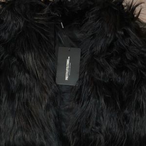 Fur shaggy cropped jacket